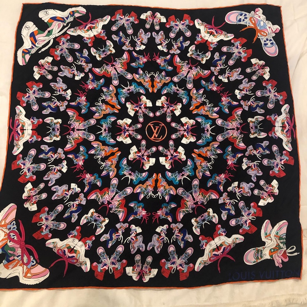 Louis Vuitton Archlight sneaker silk square scarf- Limited edition.